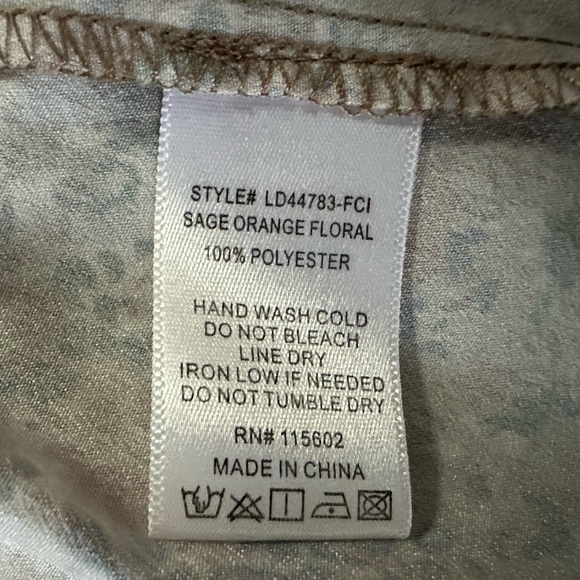 Vici Sage Orange Floral Cut Out Dress - Picture 7 of 7